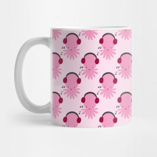 Pink Headphones Octopus Mug